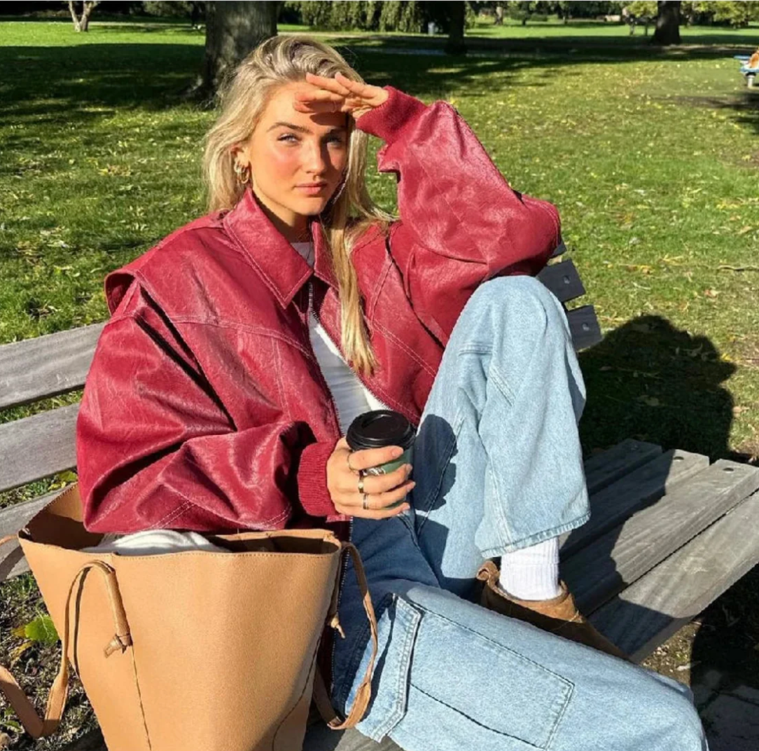 Iris™ | Oversized Leather Jacket