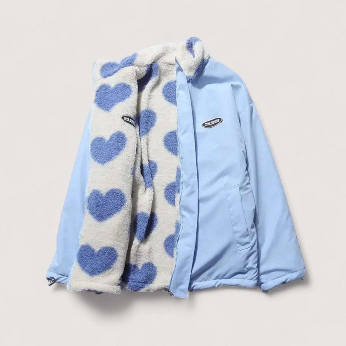 Reversible Jacket with Heart Pattern