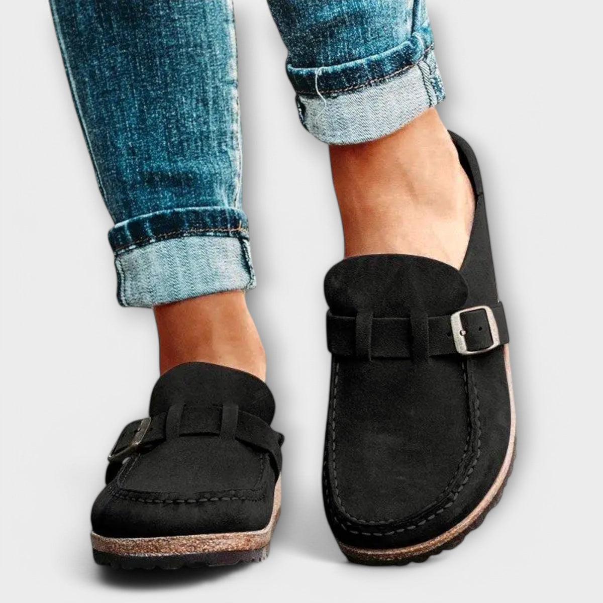 Monika™ | Orthopedic Women's Moccasins with Decorative Buckle