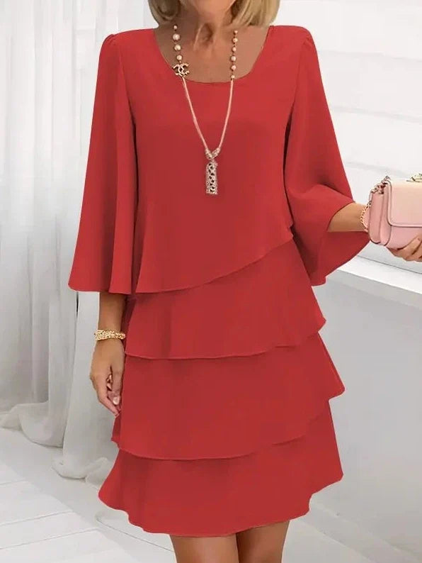 Catherine | Elegant Comfort Ruffle Dress