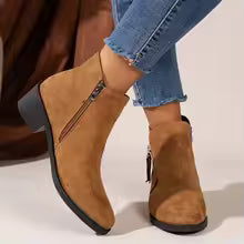 Camille™ | Elegant Suede Ankle Boots