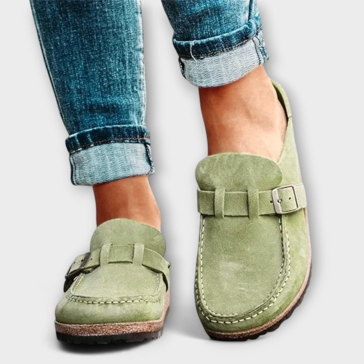 Monika™ | Orthopedic Women's Moccasins with Decorative Buckle