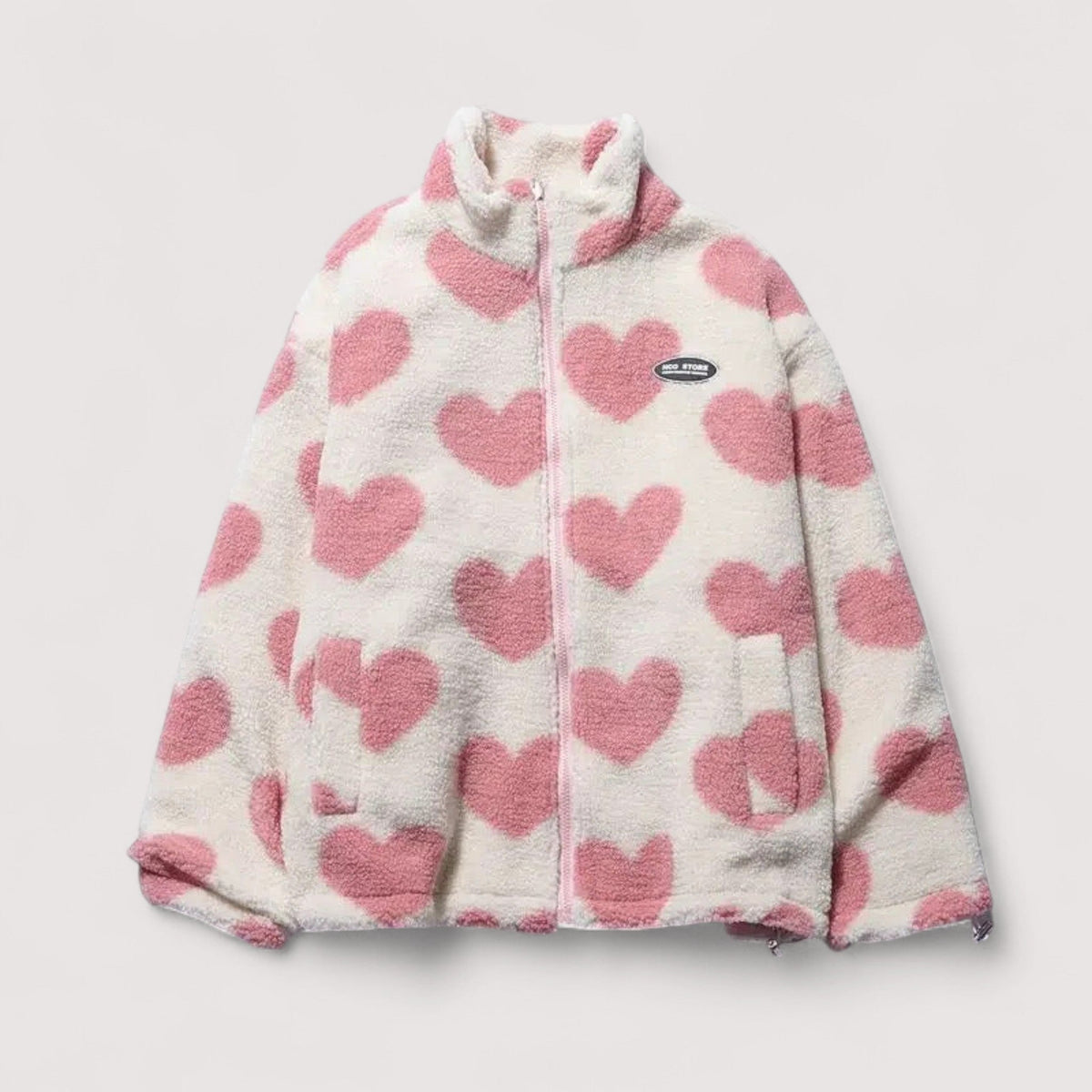 Reversible Jacket with Heart Pattern