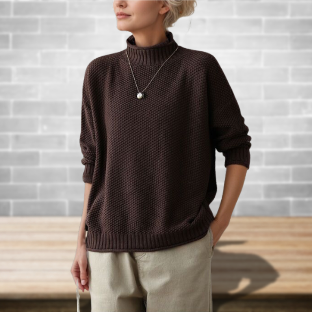 Patricia | Merino Wool Knitted Turtleneck Sweater