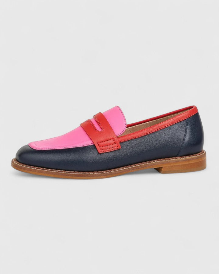 Alisette | Tri-Color Penny Loafers