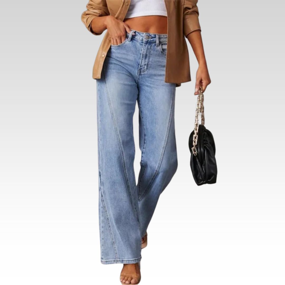 HIGH-WAISTED WIDE-LEG JEANS