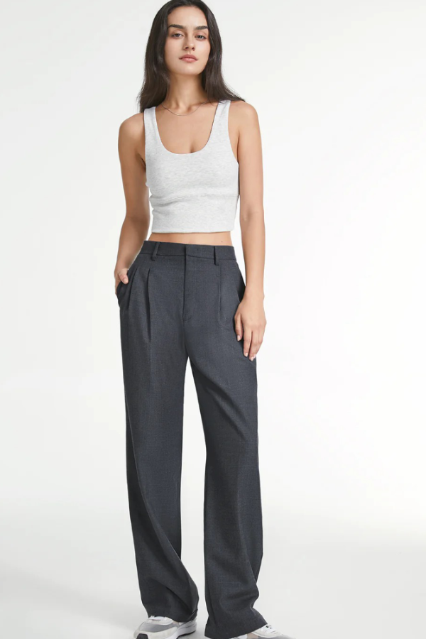 Wide-Leg Tailored Pants