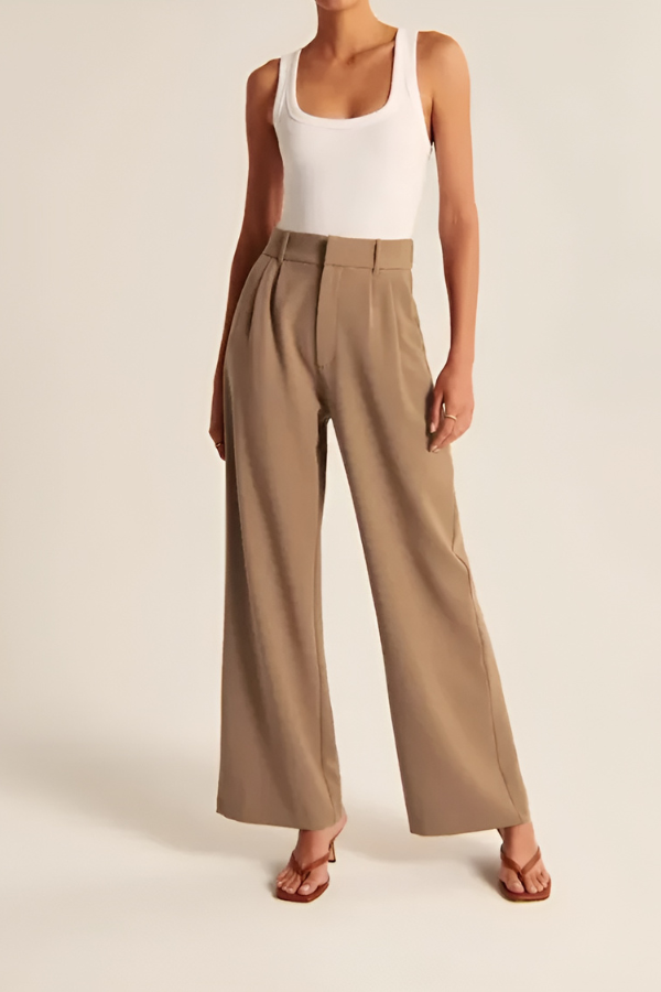 Wide-Leg Tailored Pants
