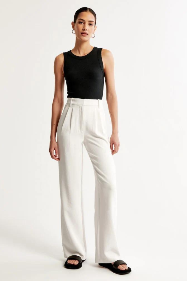 Wide-Leg Tailored Pants