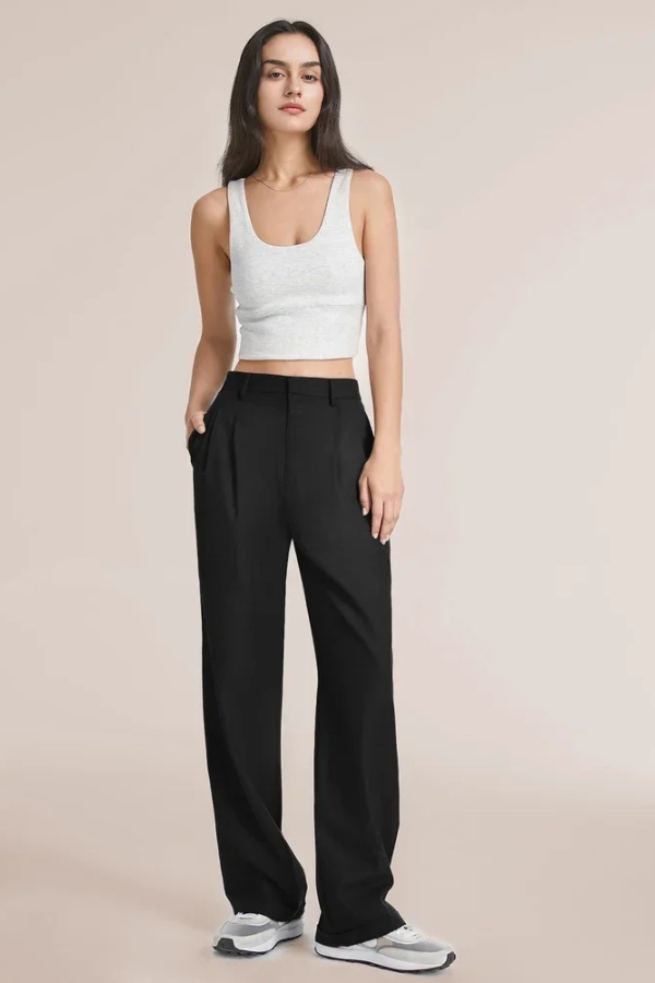 Wide-Leg Tailored Pants