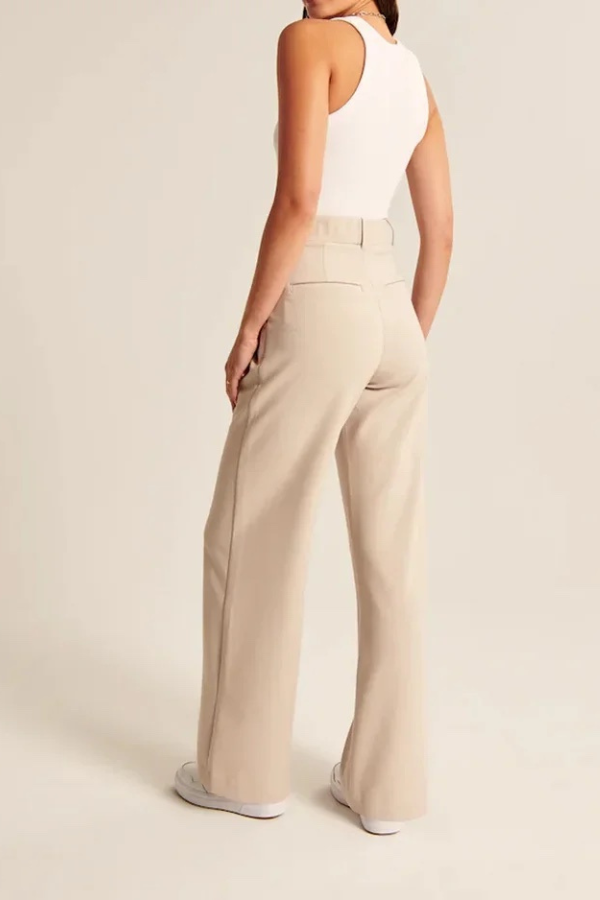 Wide-Leg Tailored Pants