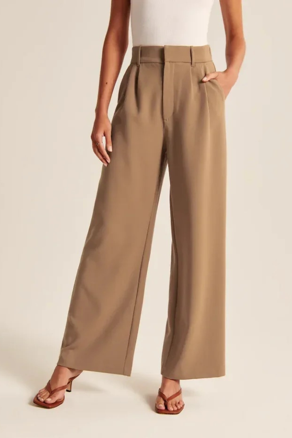 Wide-Leg Tailored Pants