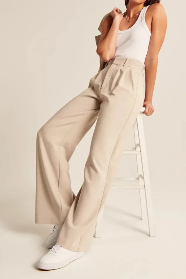 Wide-Leg Tailored Pants