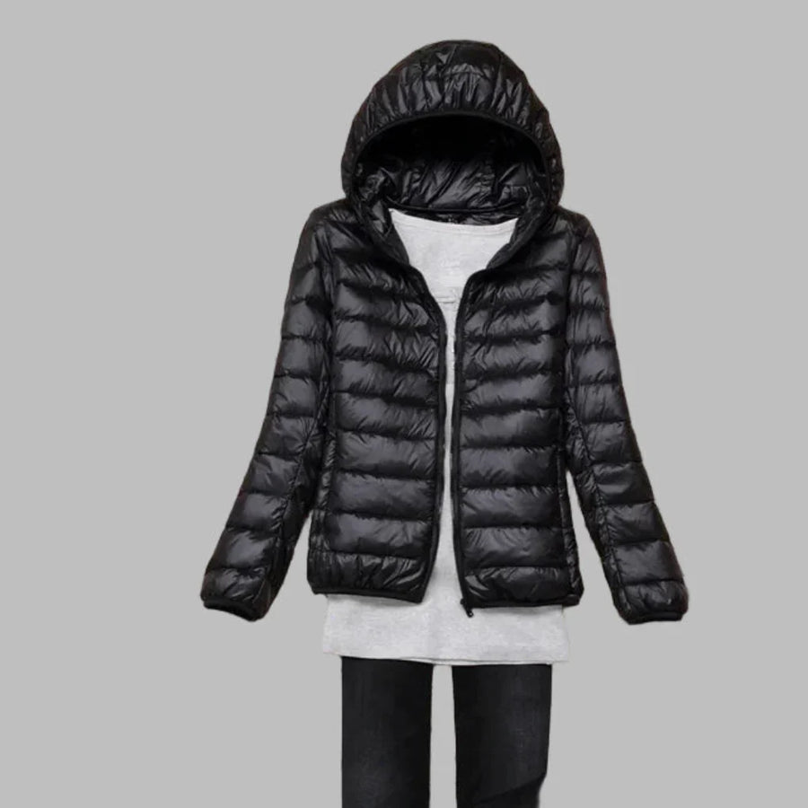 Women's Lightweight Packable Hooded Puffer Jacket