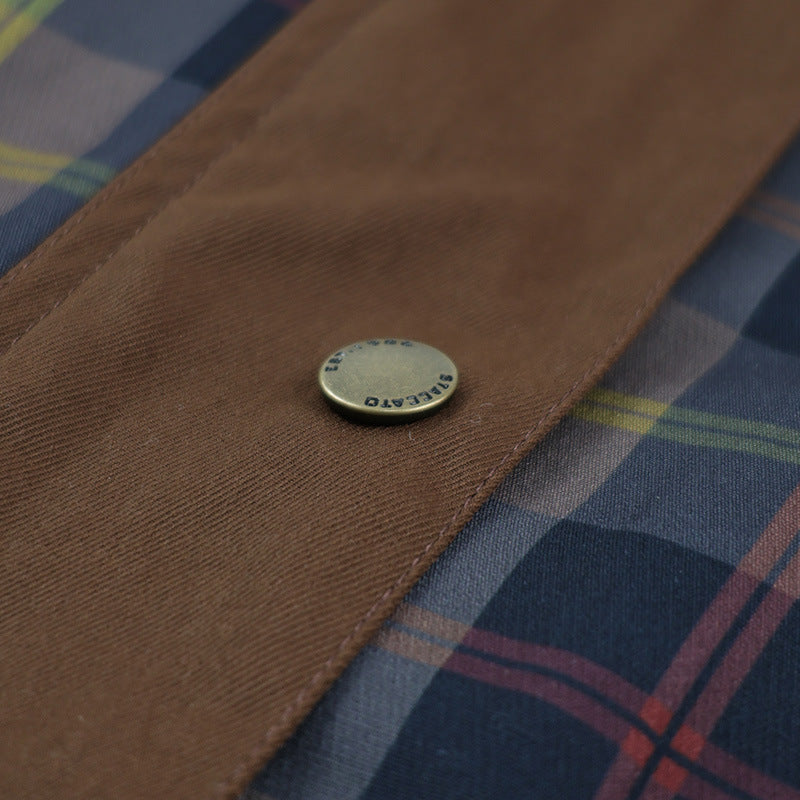 Leighton | Plaid Button-Down Jacket With Faux Fur Collar For Women