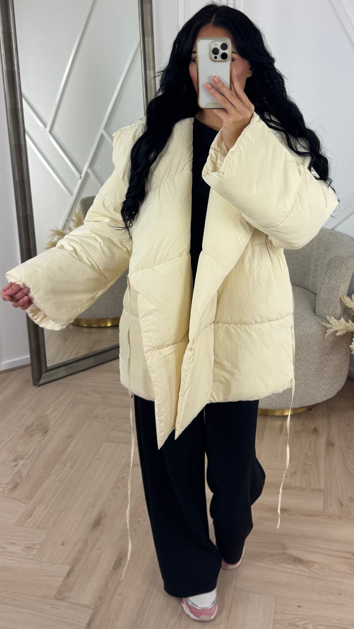 Melva | Padded Jacket with Tie Belt