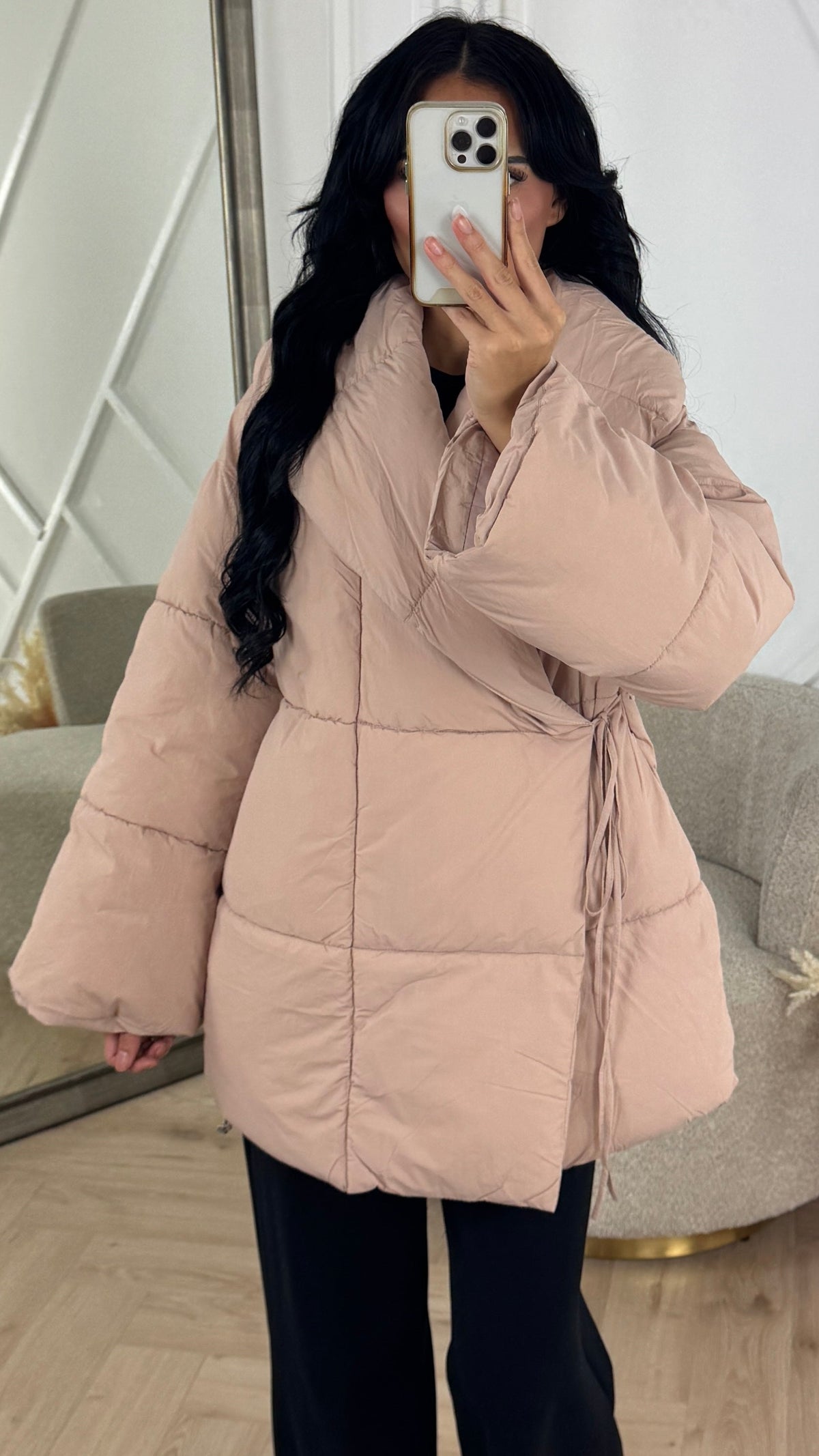 Melva | Padded Jacket with Tie Belt