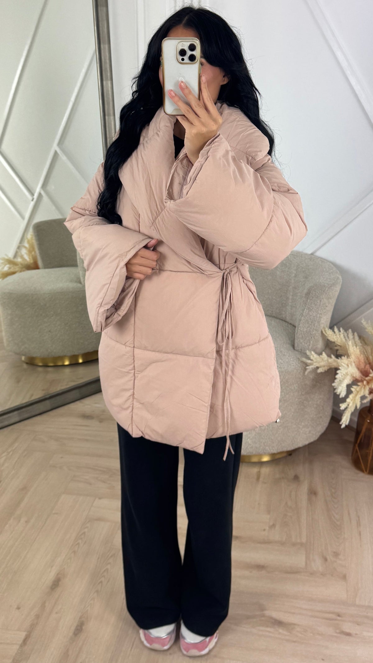 Melva | Padded Jacket with Tie Belt