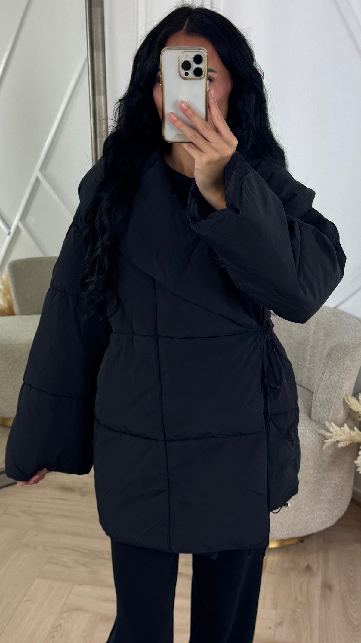 Melva | Padded Jacket with Tie Belt