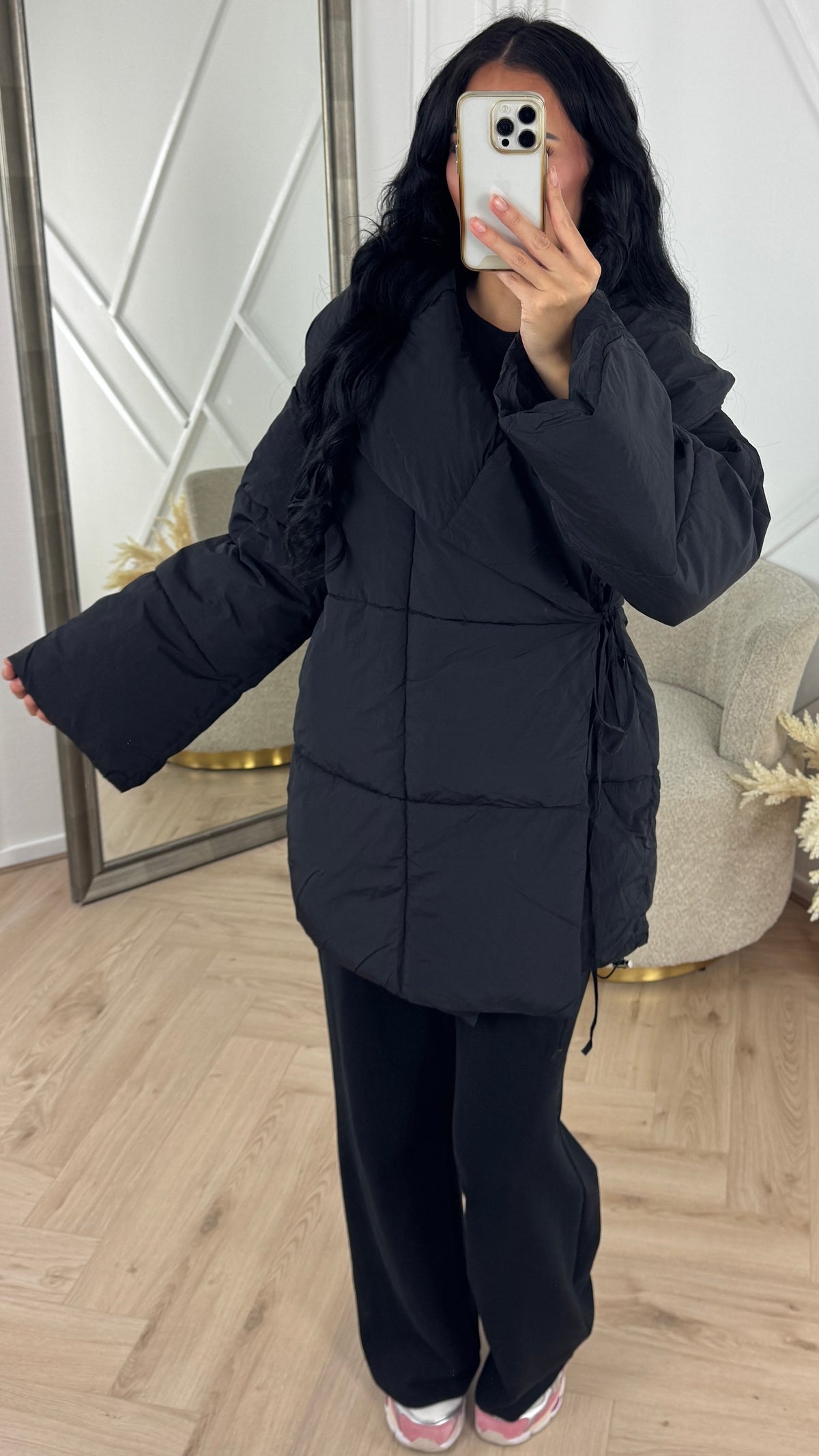Melva | Padded Jacket with Tie Belt