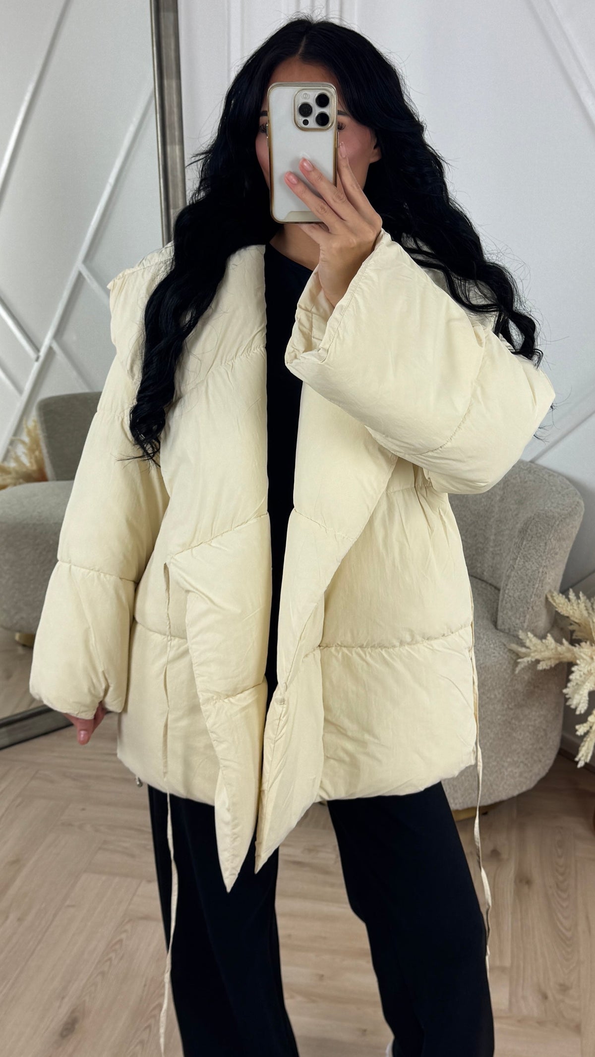 Melva | Padded Jacket with Tie Belt
