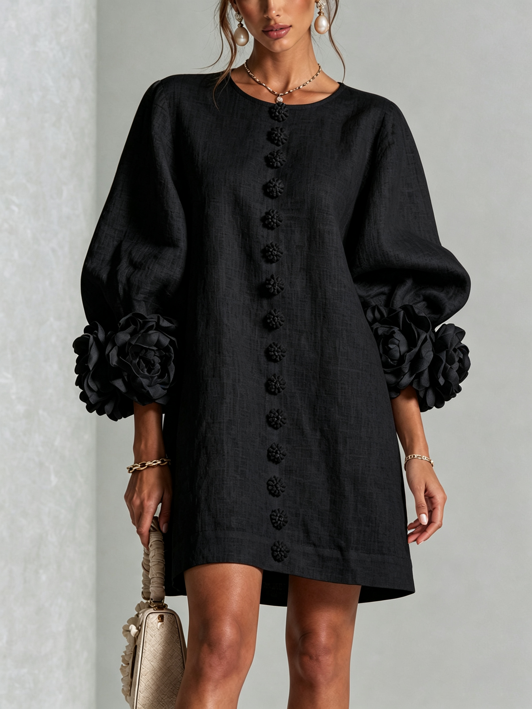 Rosalind | Floral Button Mini Dress