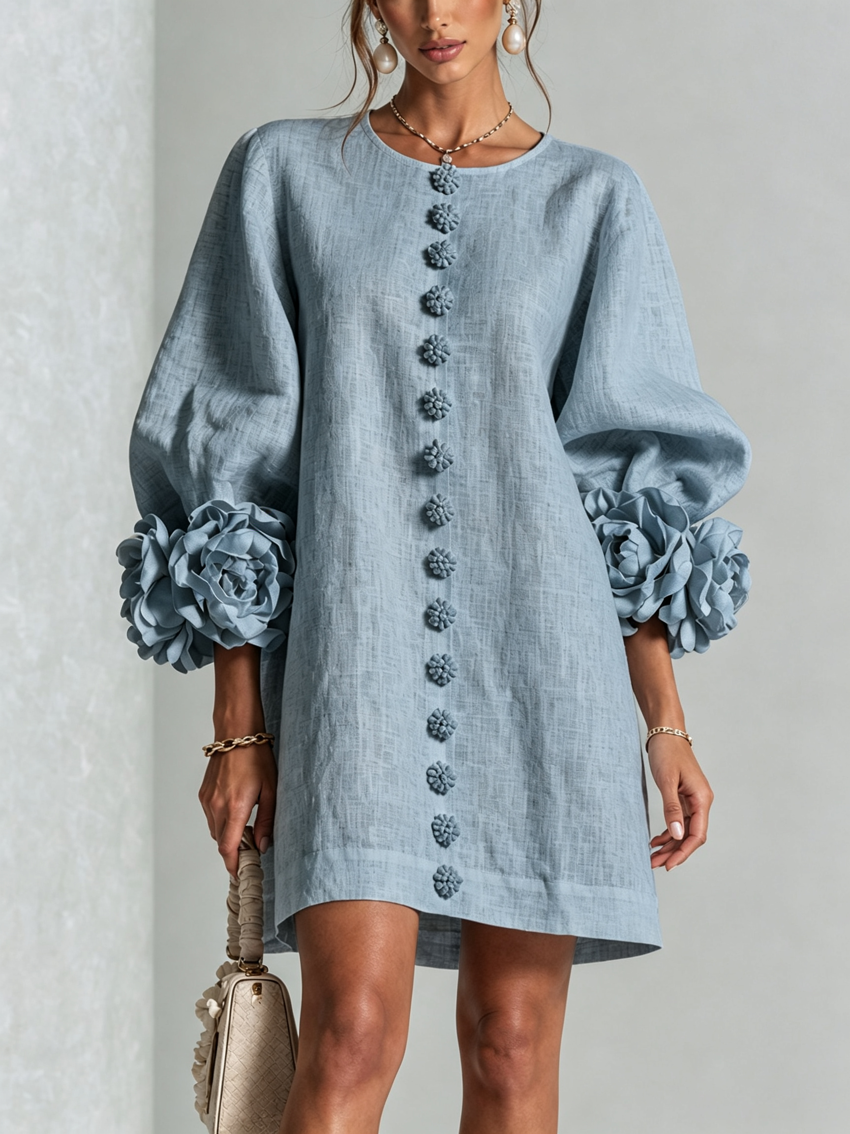 Rosalind | Floral Button Mini Dress