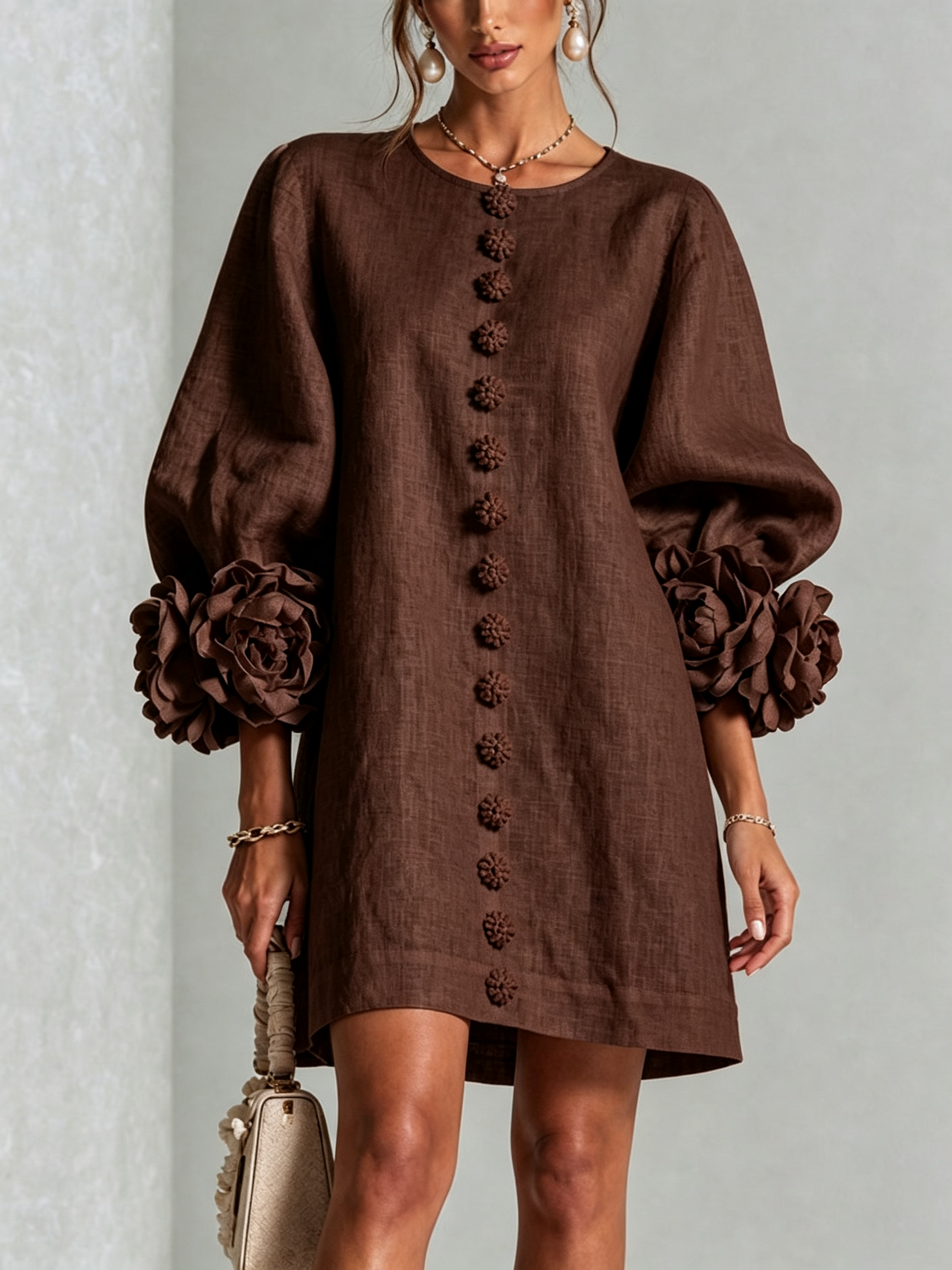 Rosalind | Floral Button Mini Dress