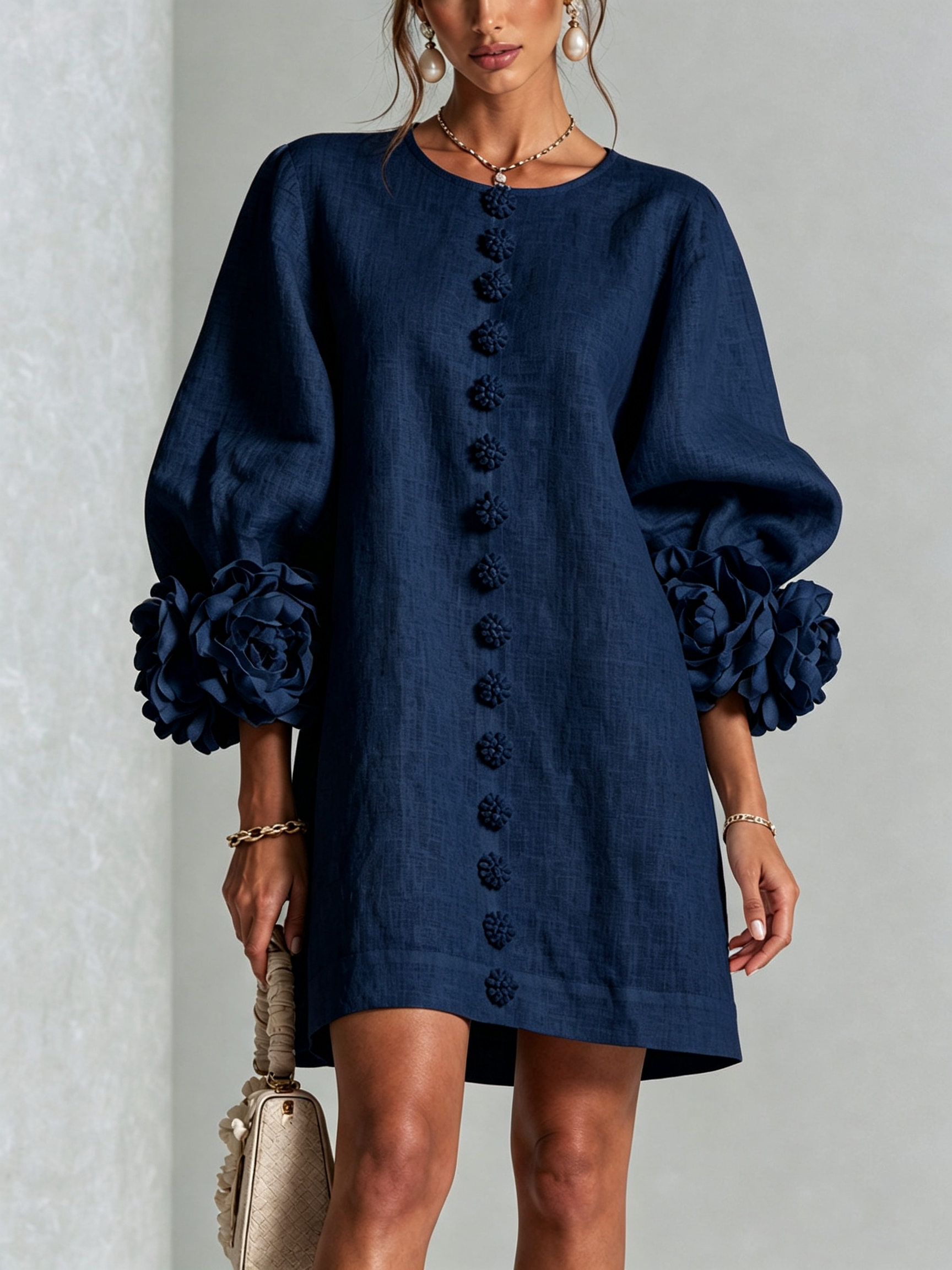 Rosalind | Floral Button Mini Dress