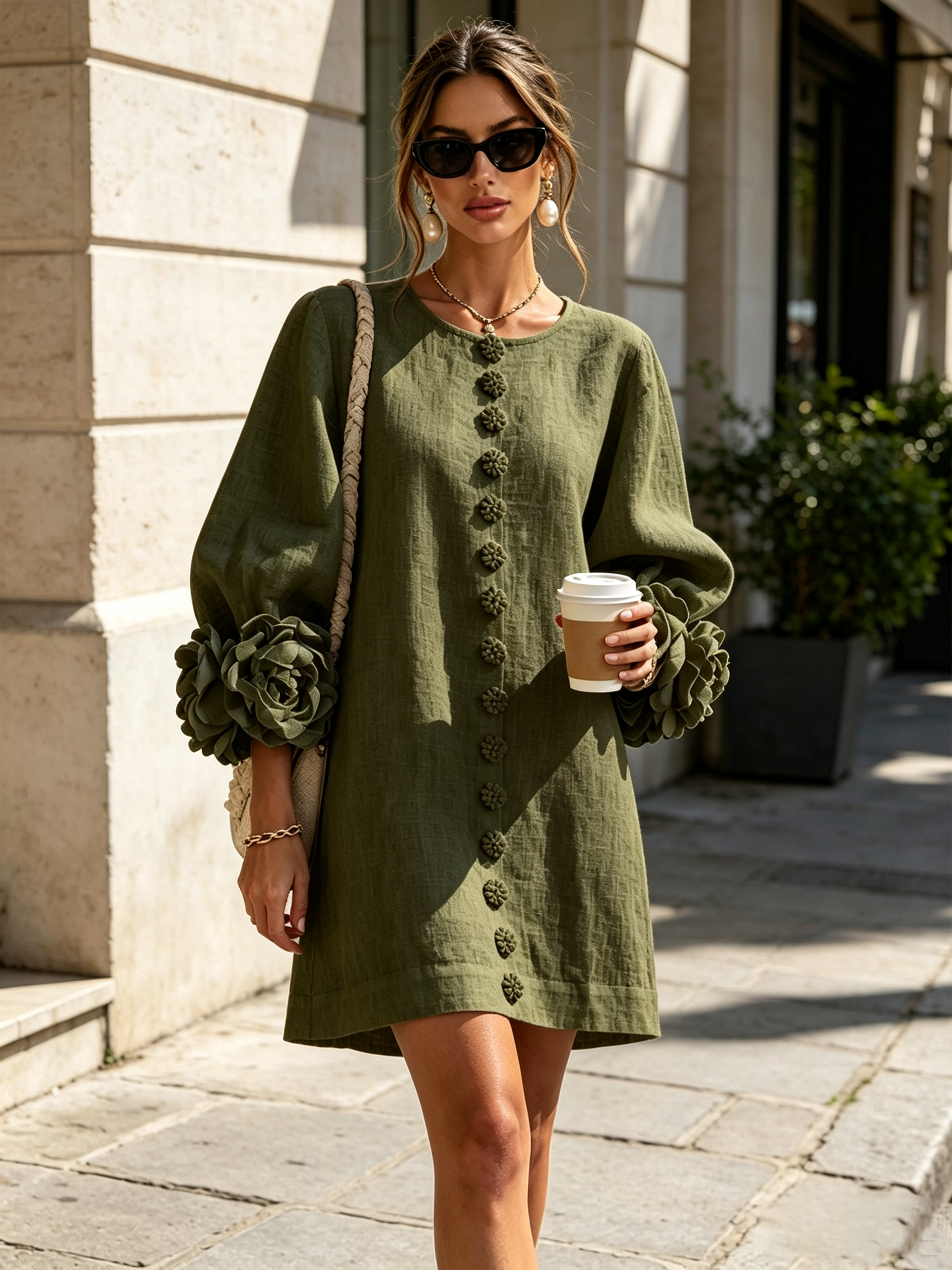 Rosalind | Floral Button Mini Dress