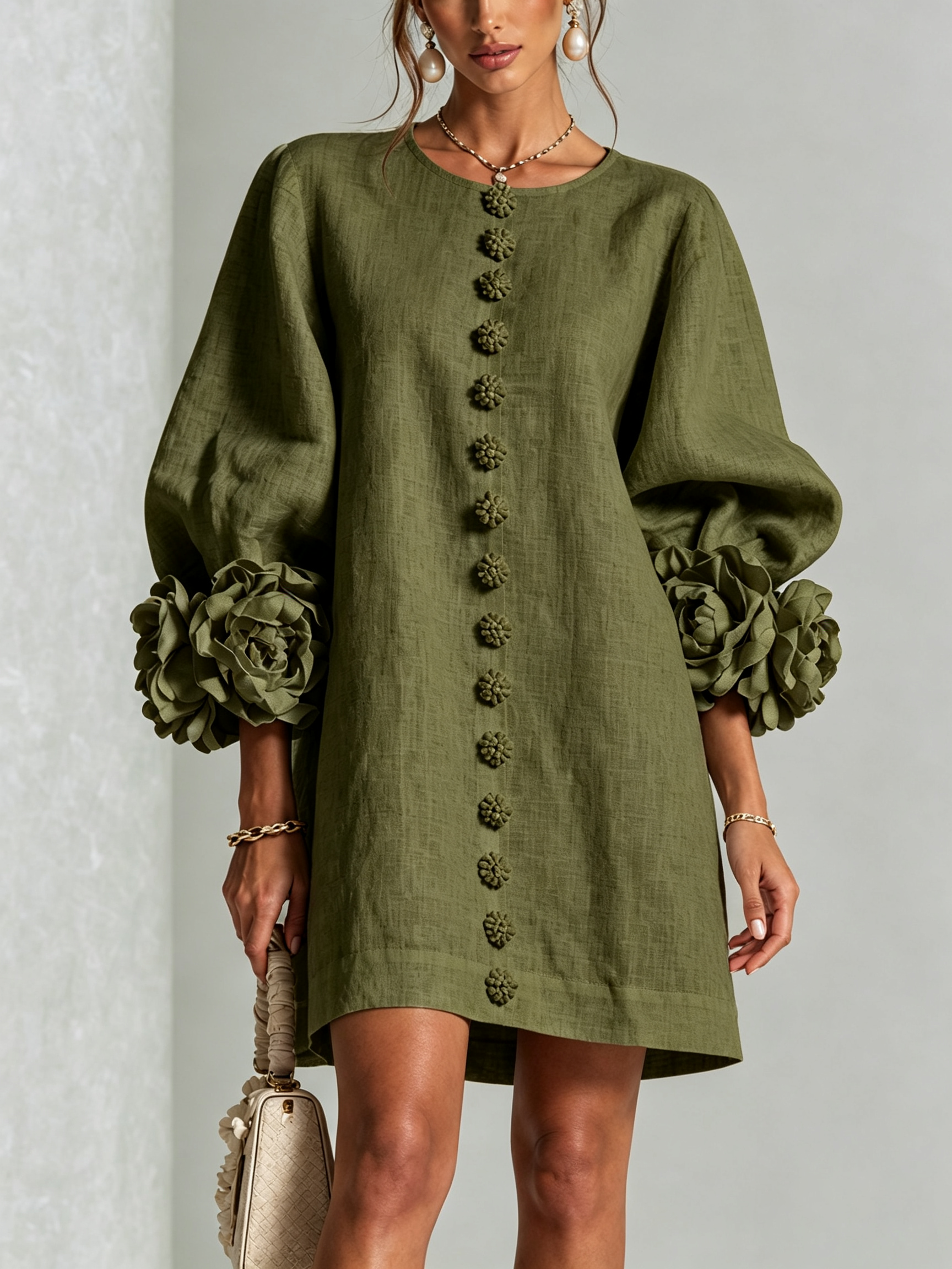 Rosalind | Floral Button Mini Dress