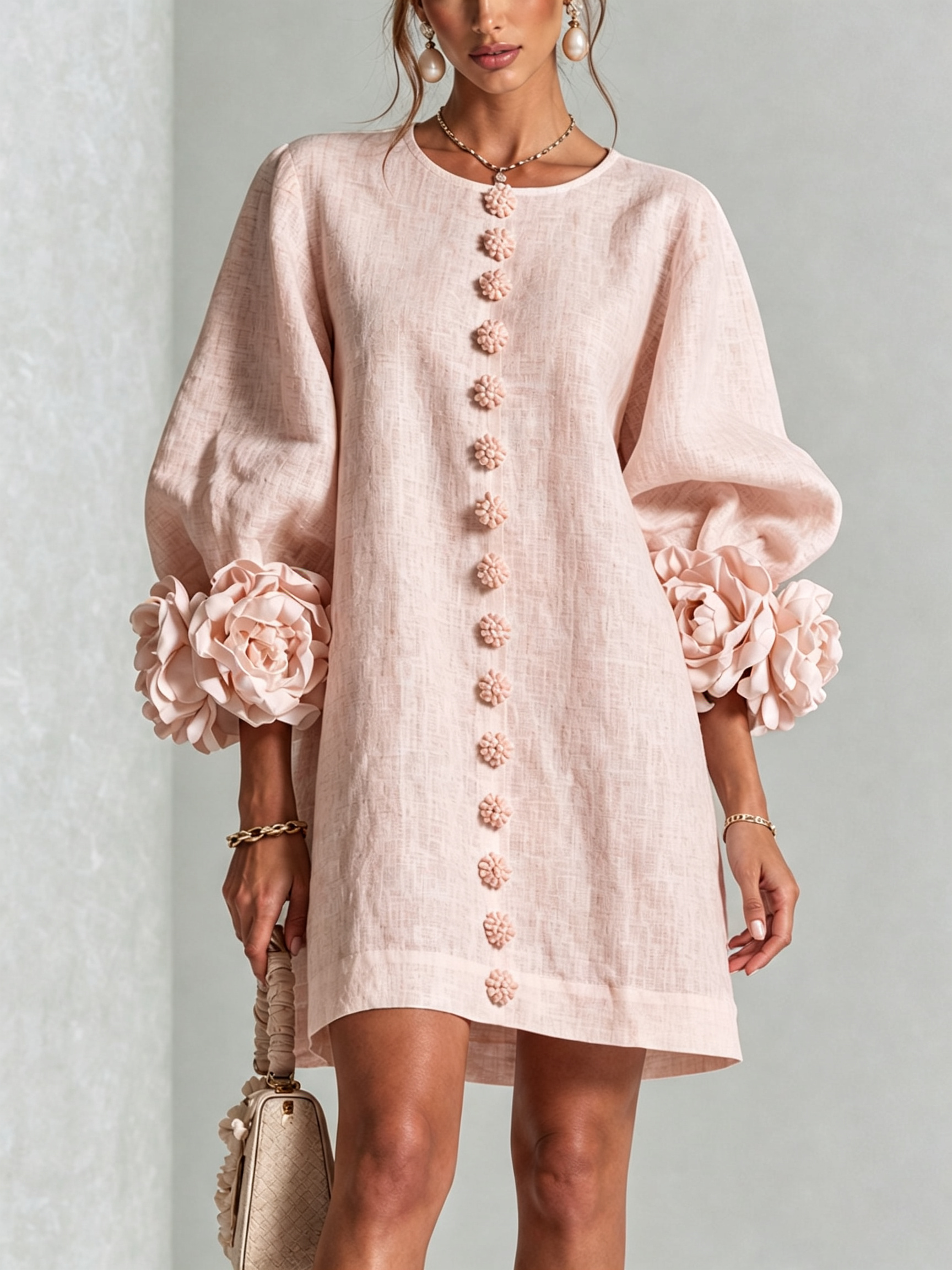 Rosalind | Floral Button Mini Dress