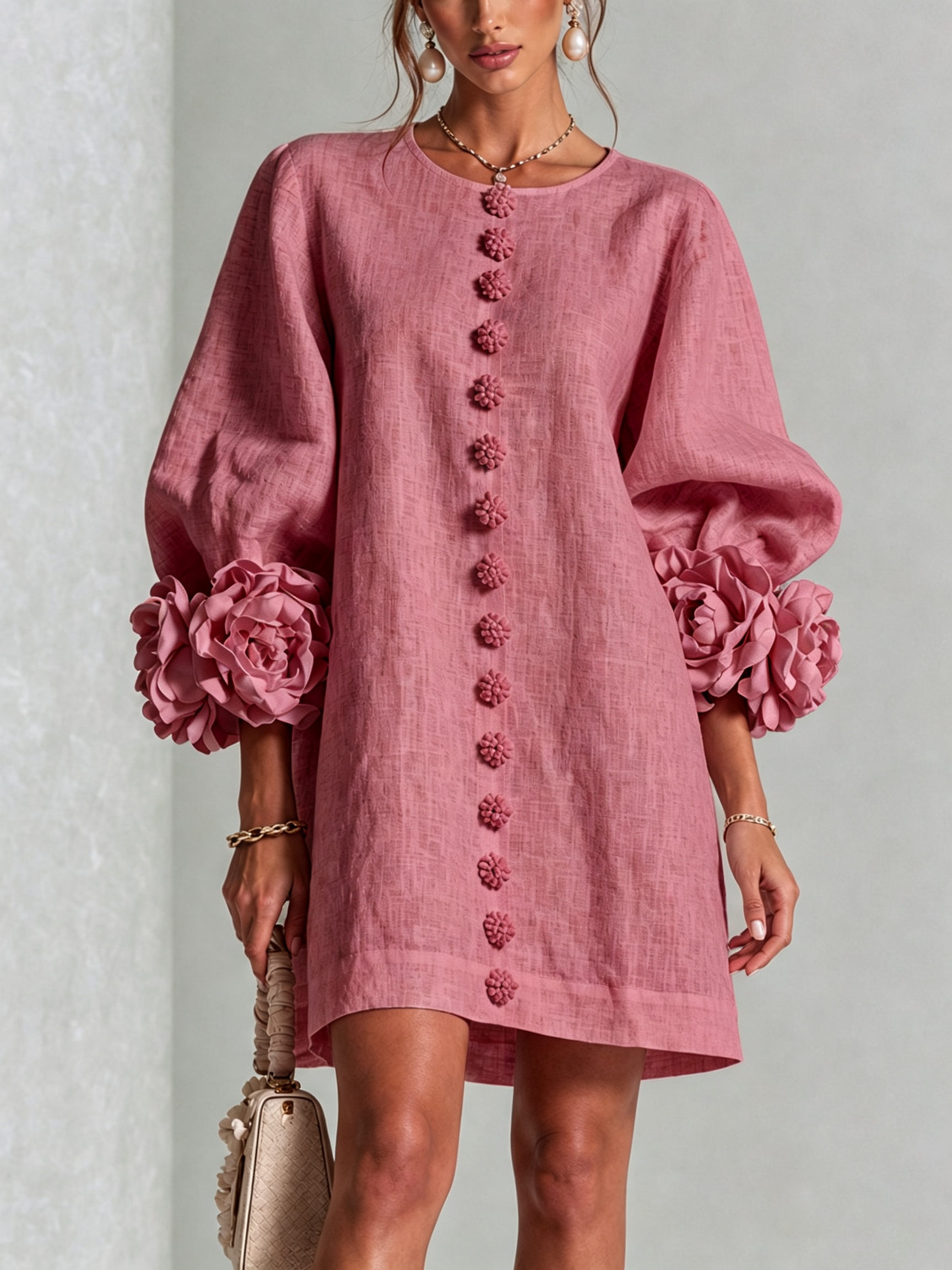 Rosalind | Floral Button Mini Dress