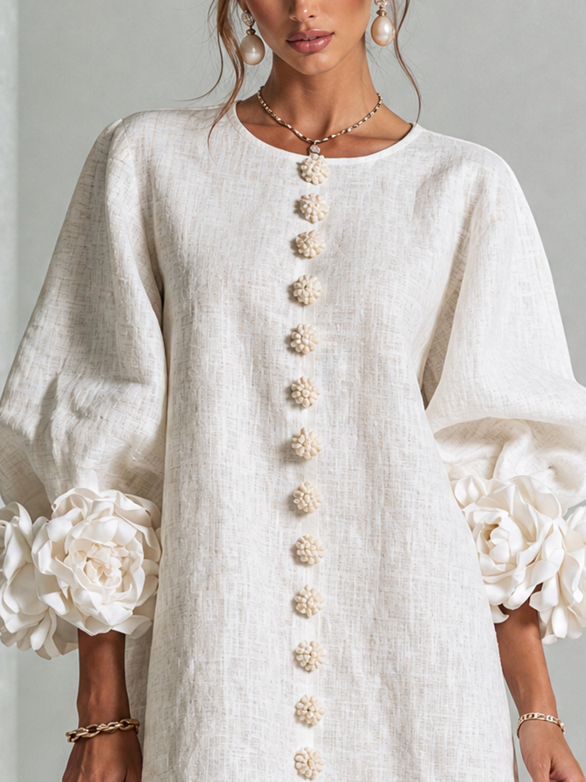 Rosalind | Floral Button Mini Dress