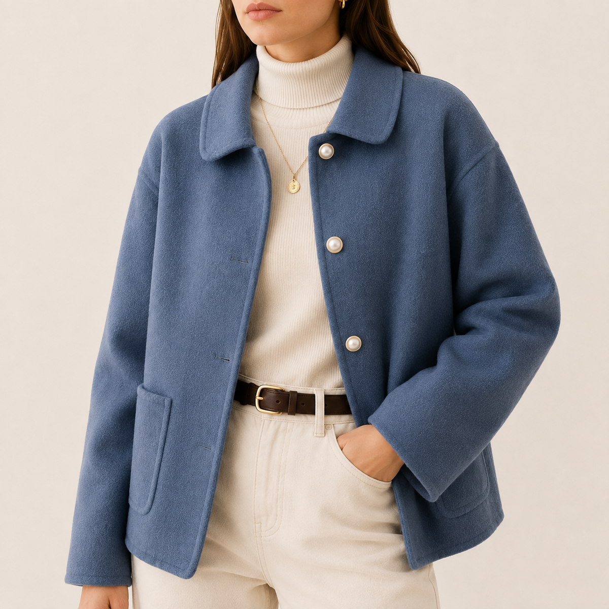 Cropped Cashmere Coat