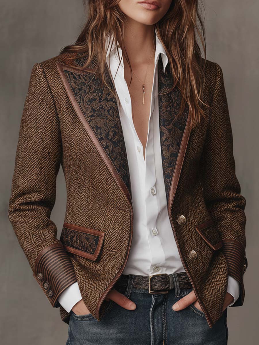 Zofia | women's houndstooth blazer