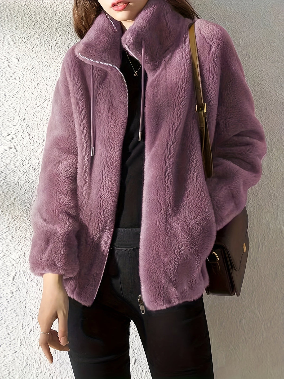 Jeniza | Soft Teddy Jacket with Zipper