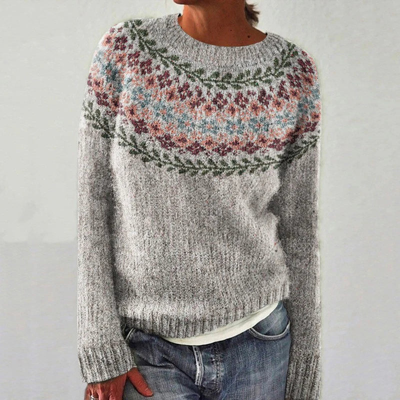 Scarlett - Vintage Floral Knit for Cozy Everyday Comfort