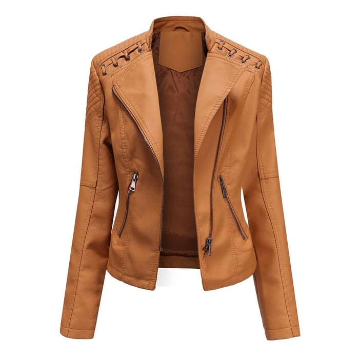 Clarisa | Washed Lambskin Leather Jacket