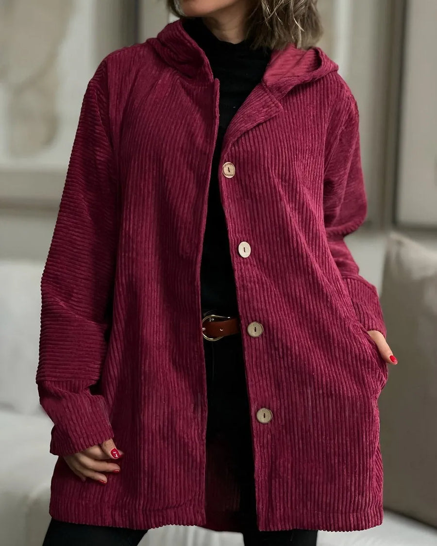 Andrea™ | Casual Cord Jacket with Hood for Women