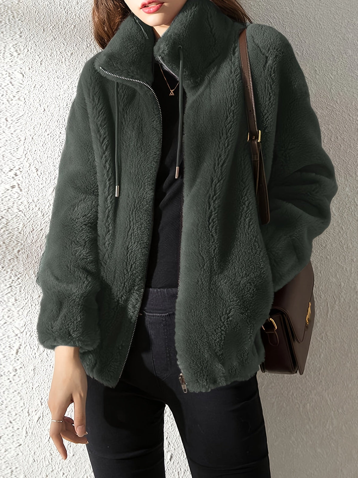 Jeniza | Soft Teddy Jacket with Zipper