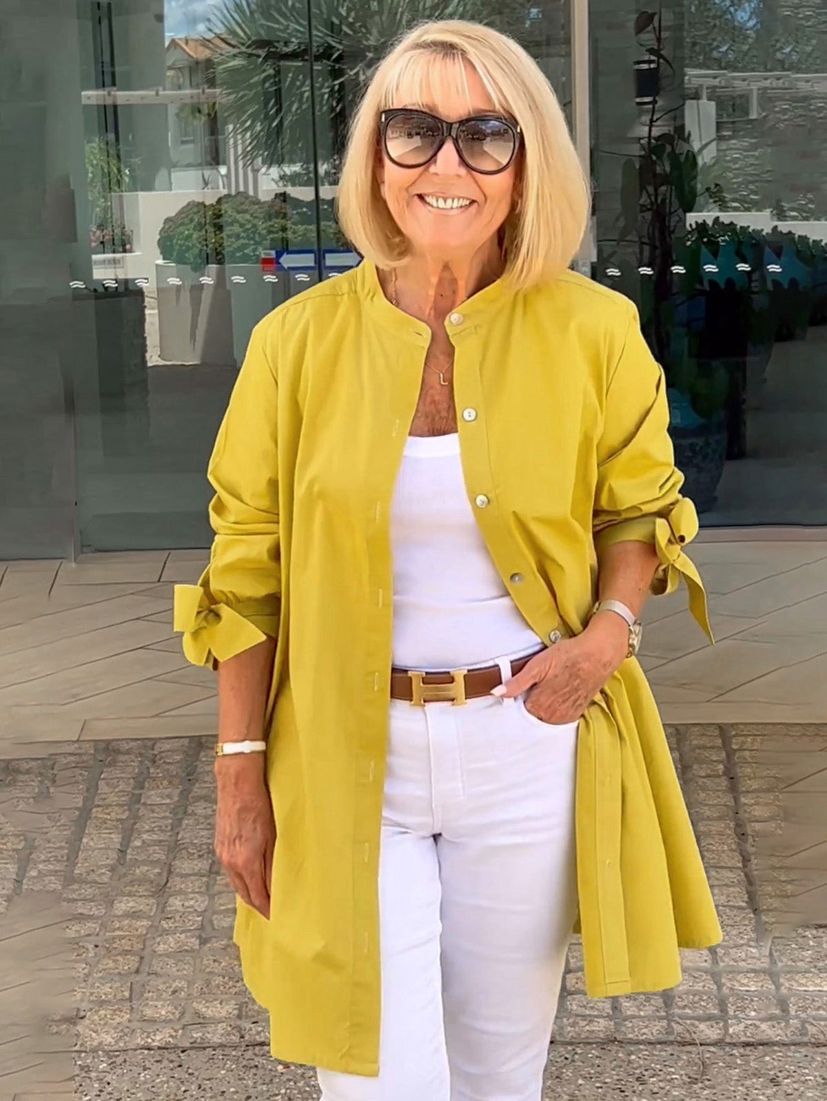 Tesla | Long Cotton Shirt Jacket for Women