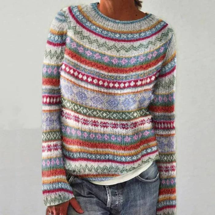 Grace - Colorful Vintage Fair Isle Knit for Cozy Days