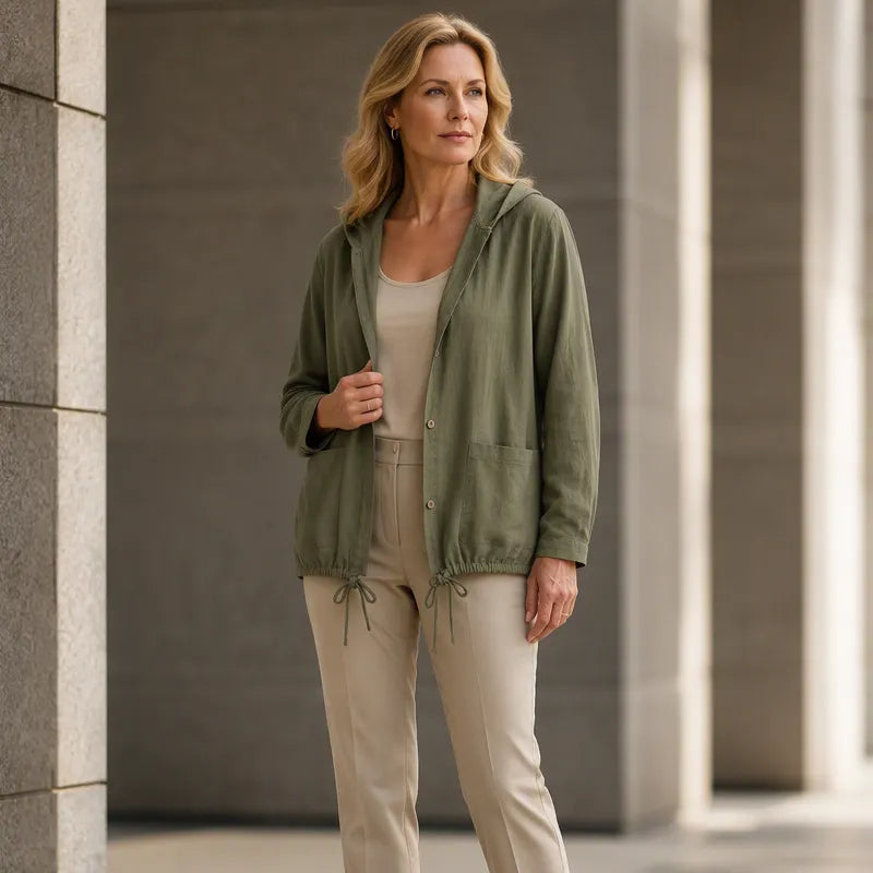 Fuida | Lightweight Hooded Jacket with Adjustable Hem