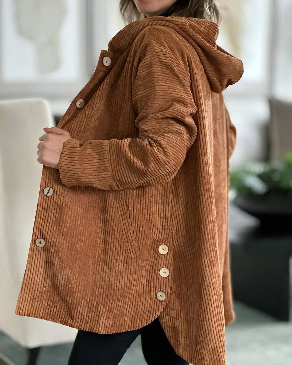 Andrea™ | Casual Cord Jacket with Hood for Women