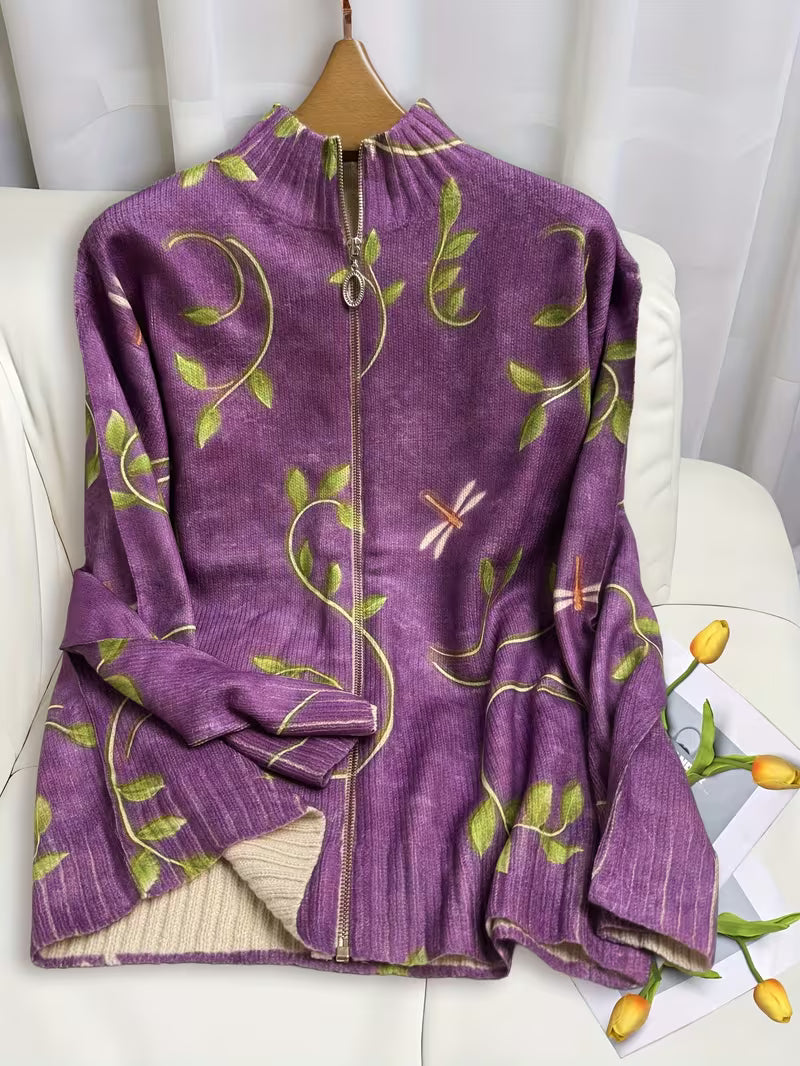 CRESSIDA | DRAGONFLY VINE ZIP CARDIGAN