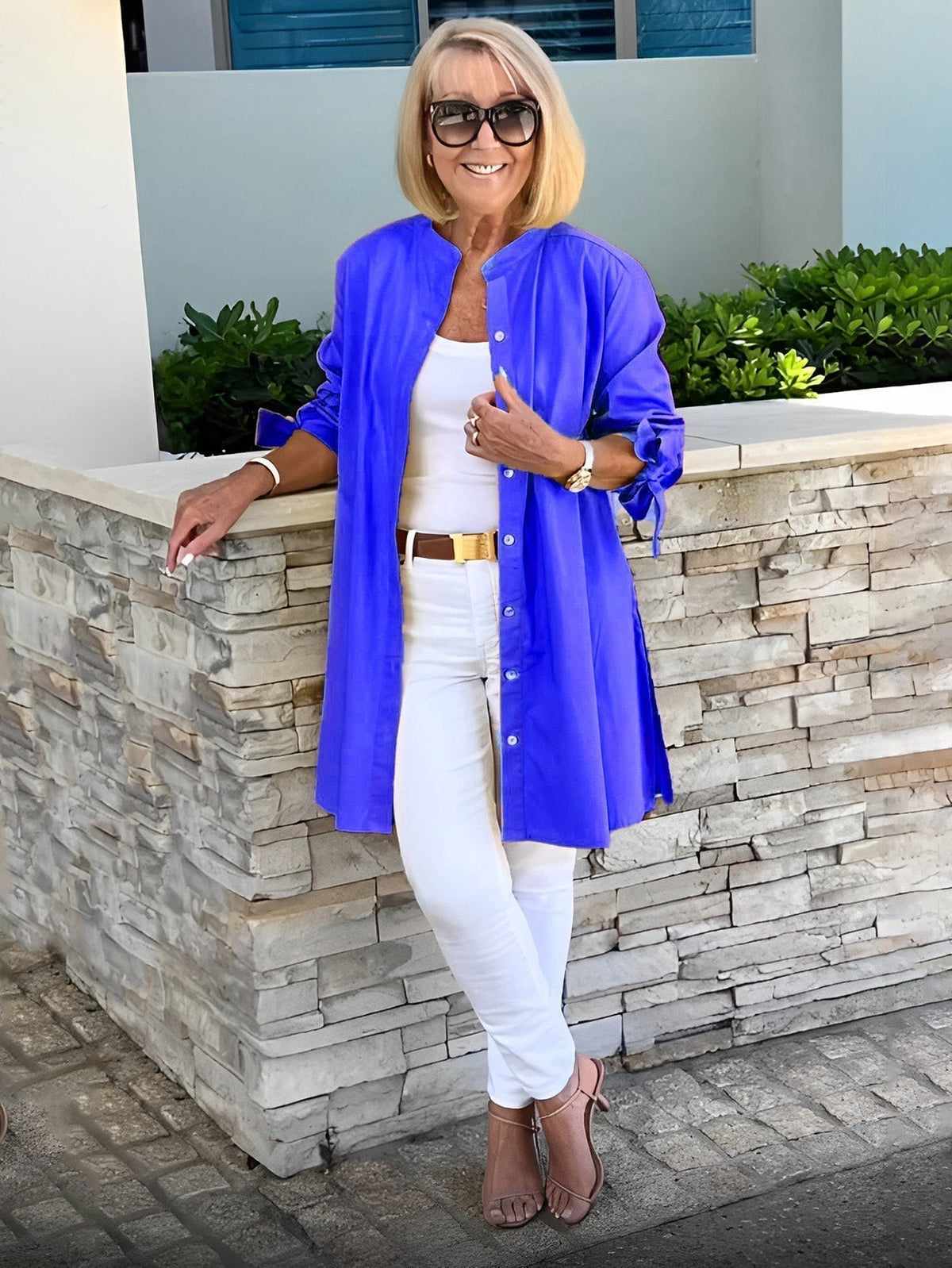 Tesla | Long Cotton Shirt Jacket for Women