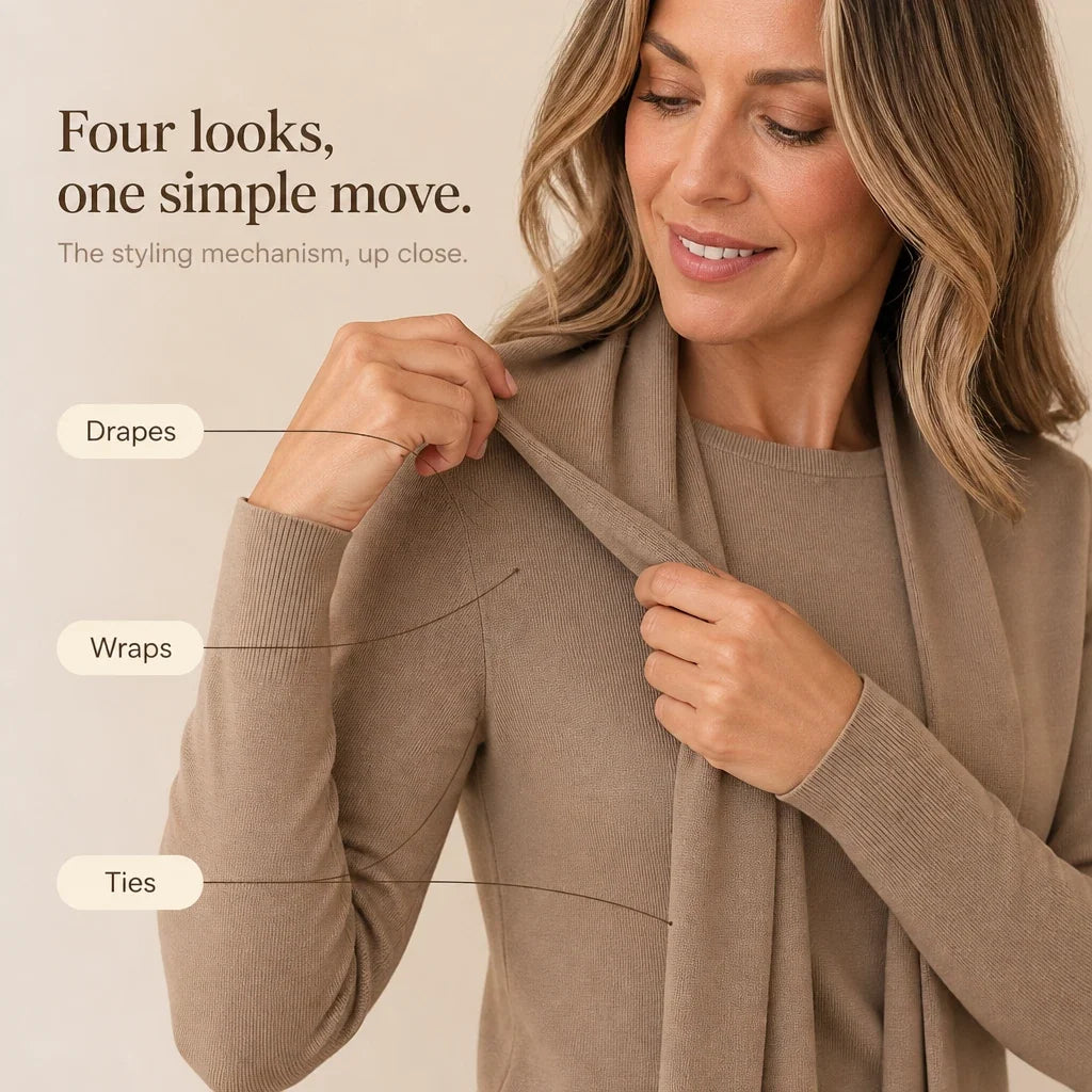 Styleweave – Convertible Knit Four-Way Sweater
