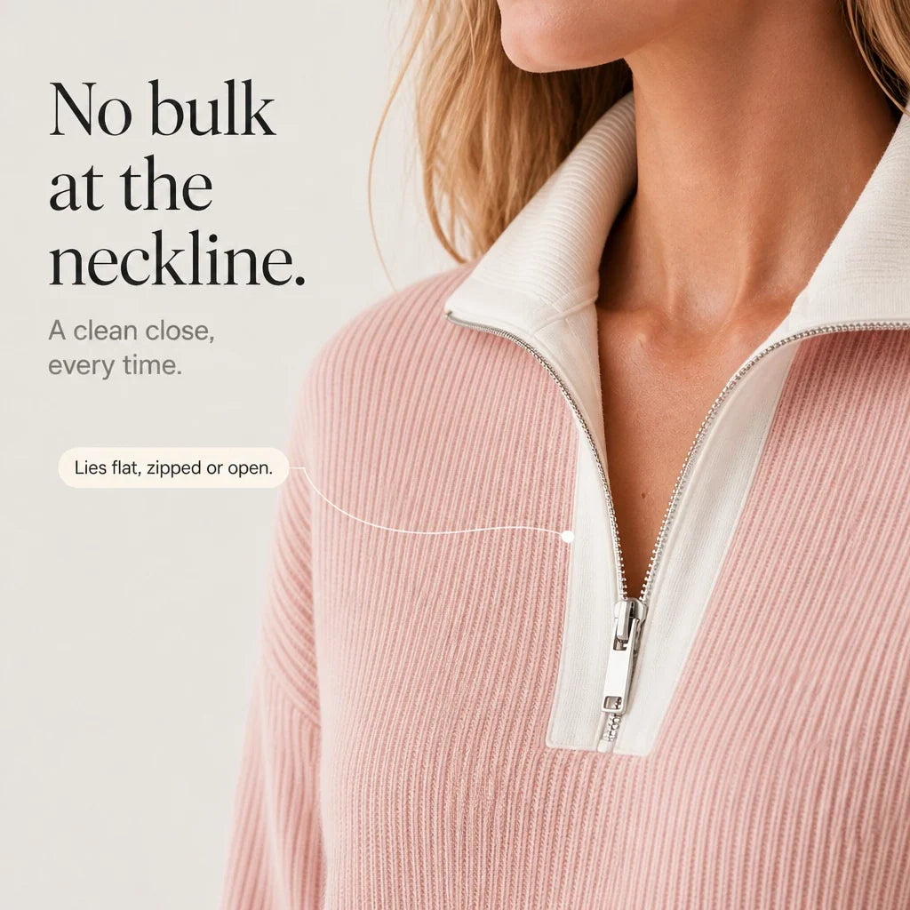 Willow Zip – Cable-Knit Half-Zip Sweater