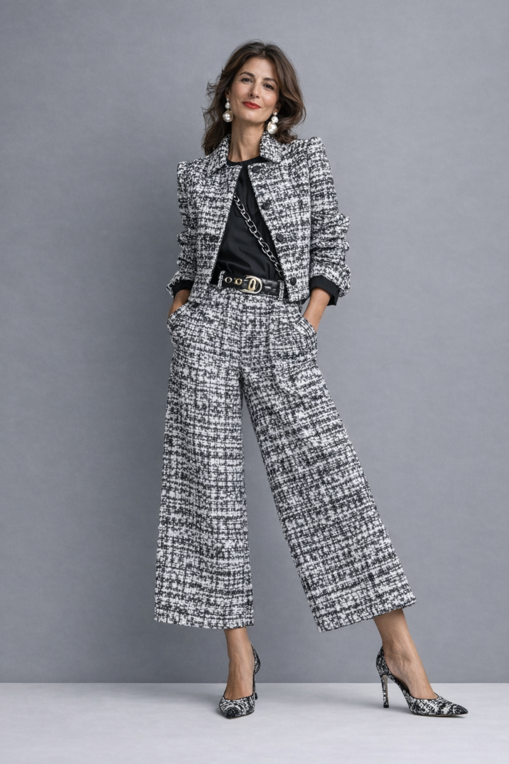 Luciana | Tweed Set for Cooler Days